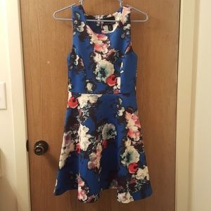 Formal blue floral dress